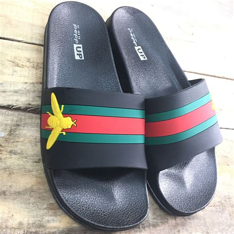 red gucci bee slides